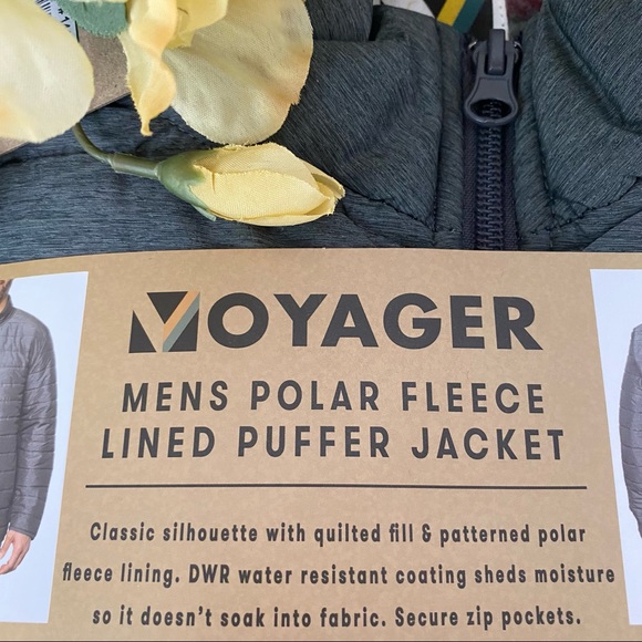 VOYAGER Jackets & Coats Voyager Mens Polar Fleece Lined Puffer